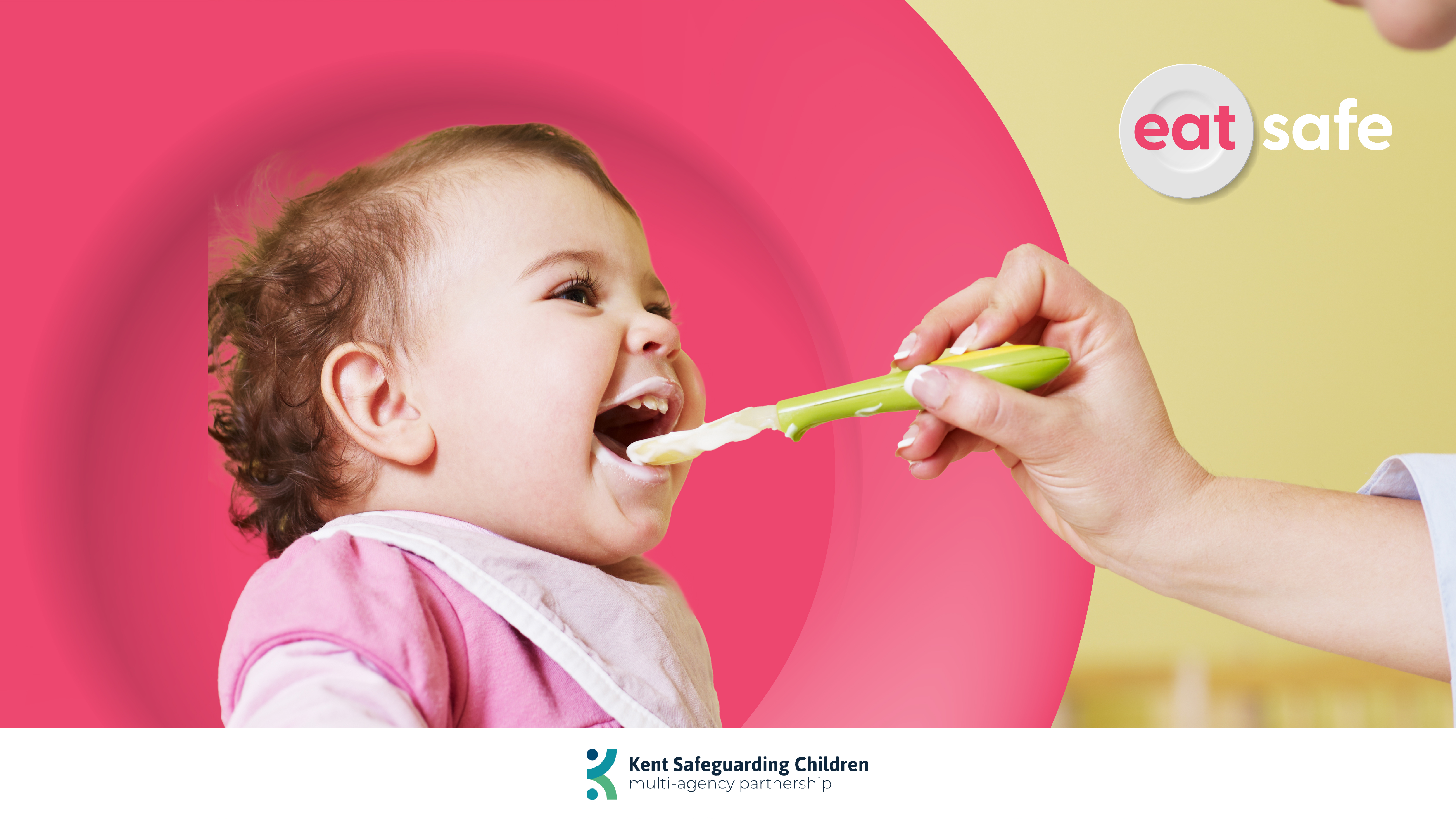 Image of an infant being fed pureed food via spoon